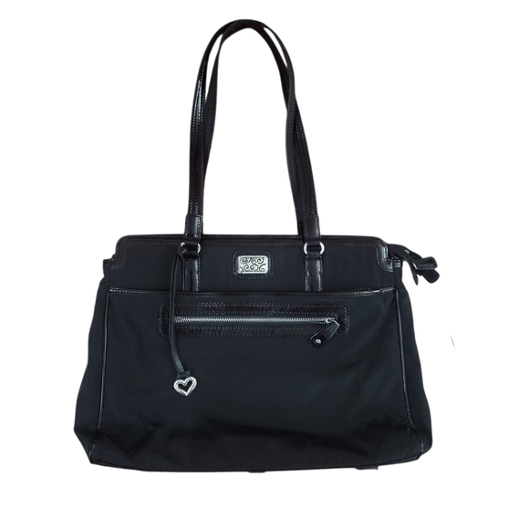Brighton Brett Work It Laptop Tote Padded Nylon Briefcase Black